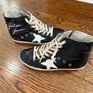 Golden Goose Black High-Top Francy Sneakers
